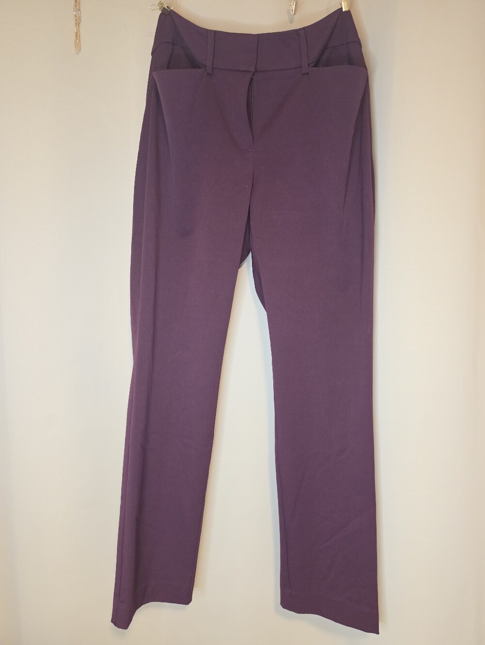 Ann Taylor Plum Straight-Leg Trousers